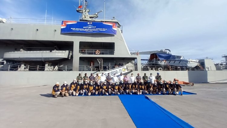 BI Sibolga Lepas Tim Ekspedisi Rupiah Berdaulat Naik KRI Teluk Kendari ke 4 Pulau Terluar