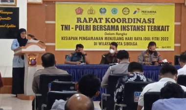 Kapolres Sibolga pimpin Rapat Koordinasi Lintas Sektoral Pengamanan Idul Fitri 1443 H