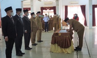 Walikota Lantik 49 Pejabat di Lingkungan Pemko Sibolga, kadis PKAD, kominfo, sekwan, Pengendalian penduduk dan Kb, kadis sosial Berganti 