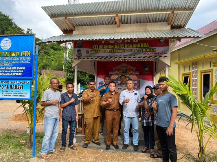 Tekan Peredaran Narkoba, POLRES Sibolga Resmikan Posko Kampung Bersih Narkoba 