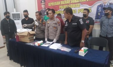 Polres Sibolga Amankan 2 Pelaku Perdagangan  Kulit Trenggiling