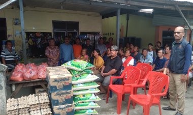 PSMTI & HTT Beri Bantuan Pada Korban Kebakaran Di Santeong, "Sabar & Tabah!"