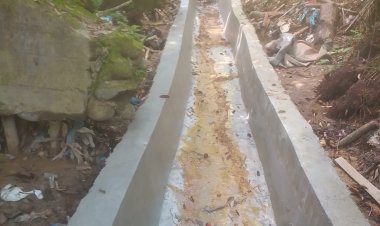 Pemdes Hite Urat Bangun Drainase Sepanjang 53 Meter