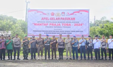 Pj Bupati Tapteng Hadiri Gelar Pasukan Operasi Kepolisian Mandiri Kewilayahan Mantap Praja Toba 2024