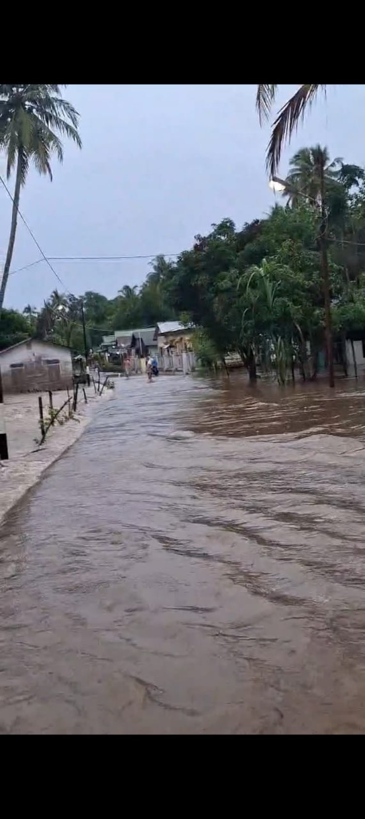 Akibat Hujan deras & Bronjong Jebol,  Ratusan Rumah, Sekolah dan Perkantoran Terendam Banjir di Barus